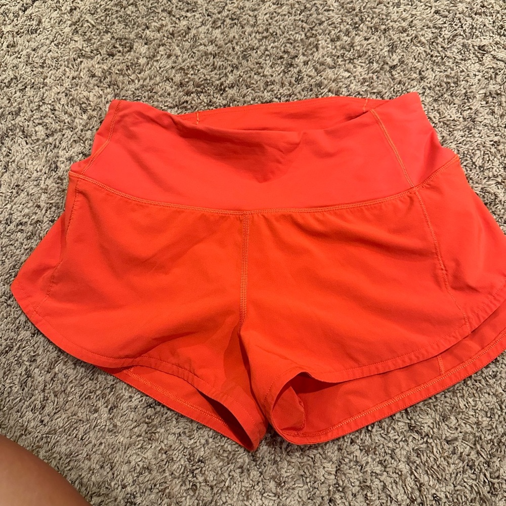 lululemon athletica Bright Red Athletic Shorts